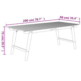 Garden Table 200x90x75 cm Solid Wood Acacia 363311