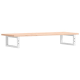 Basin Shelf Wall Mounted Steel and Solid Wood Oak 3302548