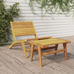 Garden Chair with Footrest Solid Wood Teak 319154