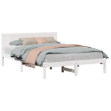 Bed Frame White 160 x 200 cm Solid Pine wood 872183