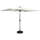 Garden Parasol with LED Lights and Base 200 x 300 cm Polyester 42036240