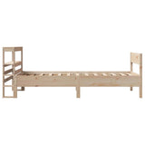Bed Frame without Mattress 75x190 cm Small Single Solid Wood Pine 3306210
