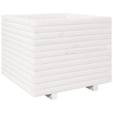 Garden Planter White 60x60x49.5 cm Solid Wood Pine 3282520