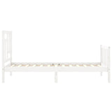 Bed Frame without Mattress White 90x200 cm Solid Wood Pine 3193127