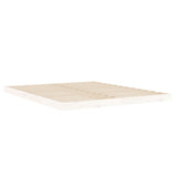 Bed Frame without Mattress White 160x200 cm Solid Wood Pine 823435