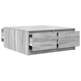 Coffee Table with Drawers Grey Sonoma 100x100x40 cm 3328404