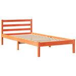 Bed Frame without Mattress Wax Brown 100x200 cm Solid Wood Pine 3305842