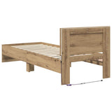 Bed Frame Artisan Oak 75 x 190 cm Engineered Wood 885842