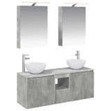 Bathroom Cabinet Set 5 pcs Concrete Grey Engineered Wood 3406354
