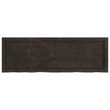 Wall Shelf Dark Brown 120x40x cm Treated Solid Wood Oak 363815