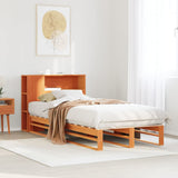 Bookcase Bed without Mattress Wax Brown 75x190 cm Small Single Solid Wood 3323907