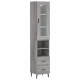 Highboard Grey Sonoma 34.5x34x180 cm Engineered Wood 3199319