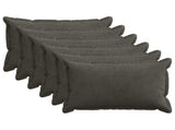 Cushion Cover 6 pcs HOUTEN Anthracite 50 x 70 cm Corduroy 919510