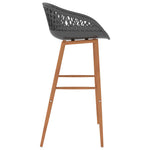 Bar Chairs 2 pcs Grey 248154