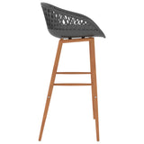 Bar Chairs 4 pcs Grey 248166