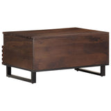 Coffee Table Brown 80x55x40 cm Solid Wood Mango 377502