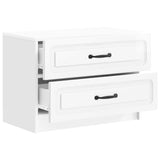 Bedside Cabinet High Gloss White 62 x 34.5 x 44.5 cm 895699