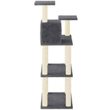 Cat Tree with Sisal Scratching Posts Dark Grey 118.5 cm 171429