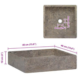 Sink Grey 40x40x10 cm Marble 149170