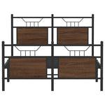 Bed Frame without Mattress Brown Oak 120x190 cm Small Double Engineered Wood 4106856