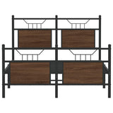 Bed Frame without Mattress Brown Oak 120x190 cm Small Double Engineered Wood 4106856