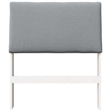 Upholstered Headboard Light Grey 80 cm Solid Pine Wood 879313