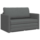 2-Seater Folding Sofa Bed Dark Grey 124 x 71 x 78 cm Fabric 42030513