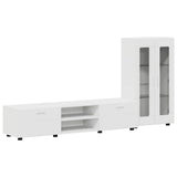 TV Cabinet Set with Drawer FLORIN 3 pcs White Engineered Wood 3397934