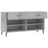 Shoe Bench Concrete Grey 102x35x55 cm Engineered Wood 829760