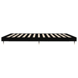 Bed Frame without Mattress Black 200x200 cm Engineered Wood 832110