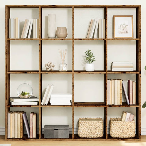 Book Cabinet Old Wood 137.5x29x137.5 cm Engineered Wood 3310296