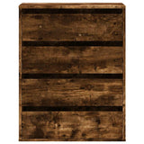 Corner Chest of Drawers Smoked Oak 60x41x76 cm Engineered Wood 852874