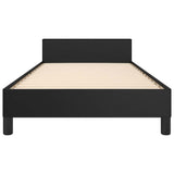 Bed Frame without Mattress Black 90x190cm Single Faux Leather 349896