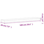 ZNTS Wall Shelf 100x20x4 cm Solid Wood Beech 356020