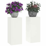 Plant Stand 2 pcs White 24 x 24 x 55 cm Steel 865814