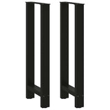 Bar Table Legs Black 2 pcs 40x cm Steel 4013336