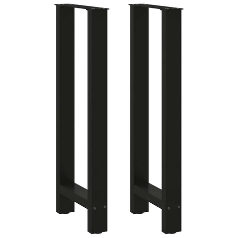 ZNTS Coffee Table Legs Black 2 pcs 40x cm Steel 4013336