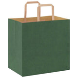 Paper Bags 250 pcs with Handles Green 26x17x25 cm 4101955