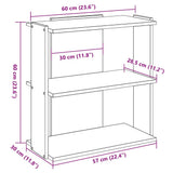Bookcase 3-Tier Sonoma Oak 60x30x60 cm Engineered Wood 860249