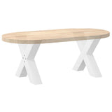 Coffee Table Legs X-Shaped 2 pcs White 50x cm Steel 4012957
