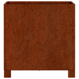 Planters with Legs 2 pcs Rusty 40x40x40 cm Corten Steel 823681