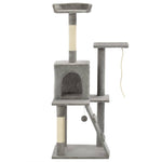 ZNTS Cat Tree with Sisal Scratching Posts 120 cm Grey 170590