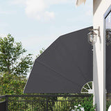 Balcony Privacy Screen 140 x 140 cm Polyester Black 42000926