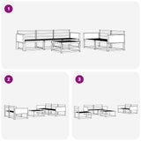 Outdoor Sofa Set 6 pcs Natural Solid Acacia Wood 3382347