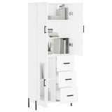 Highboard White 69.5x34x180 cm Engineered Wood 3195963