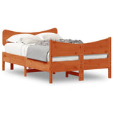 Bed Frame without Mattress Wax Brown 120x200 cm Solid Wood Pine 3216386