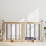 Dog Gate with Stands 4 pcs Sonoma Oak 100 x 100 cm 892032