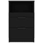 Bedside Cabinet Black Engineered Wood 811234