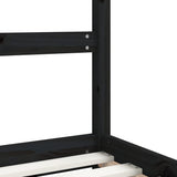 Kids Bed Frame Black 2x cm Solid Wood Pine 3200591