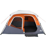 Family Tent with LED 6-Person Light Grey and Orange Quick Release 94309